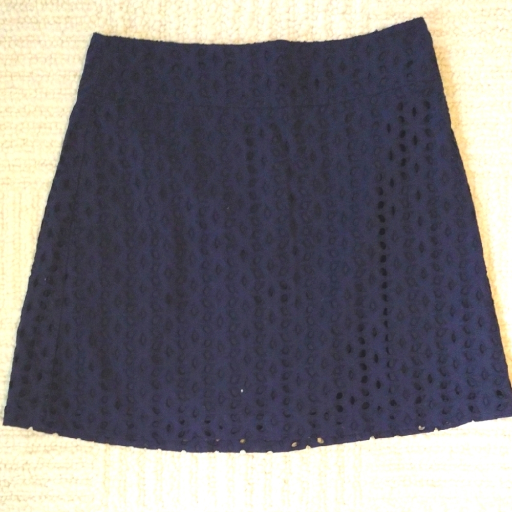 Maison Jules Navy A-Line Skirt